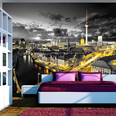 Papier peint intissé panoramique Ville et Architecture Berlin at night EDEN