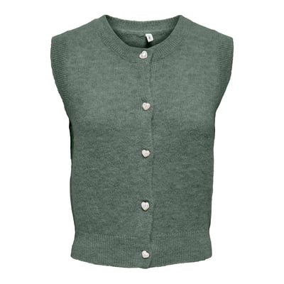 Gilet sans manches boutons cœurs ONLY