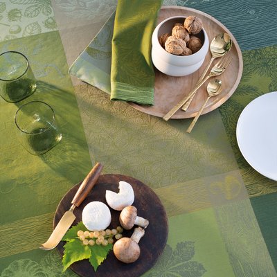 Nappe pur coton enduit imperméable MILLE BOIS D'AUTOMNE GARNIER-THIEBAUT