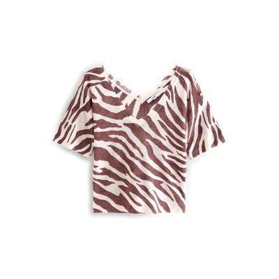 T-shirt à col v avec boutons bijoux NEXT