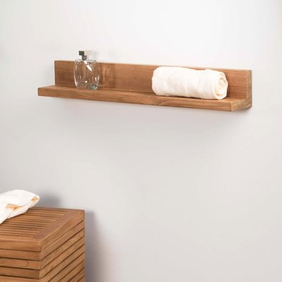 Tablette étagère en teck massif rectangle 70cm CAMÉLIA WANDA COLLECTION