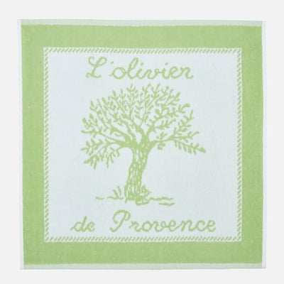 Essuie-mains éponge jacquard OLIVIER AMANDE COUCKE