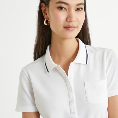 Camiseta con cuello polo, punto piqué, manga corta ANNE WEYBURN