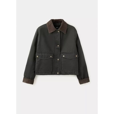 Parka coton en velours côtelé MANGO TEEN