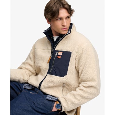 Polaire Vintage Retro Full Zip Coupe Décontractée SUPERDRY