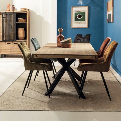Table de repas extensible pin brossé pied croisé 180 cm IASI PIER IMPORT