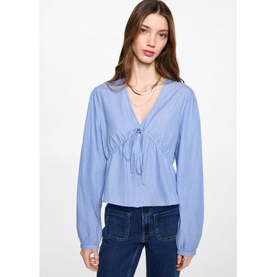 Chemise à rayures nœud MANGO TEEN