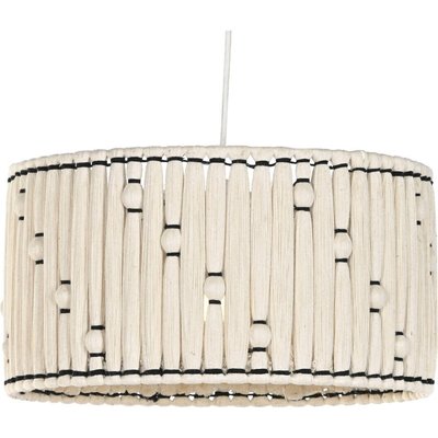 Suspension coton jute naturel esprit bohème chic  et écru RECOLLECTION