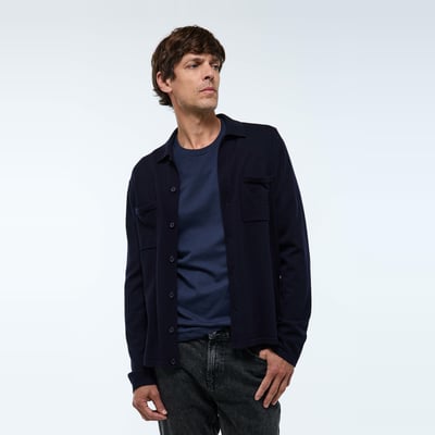 Gilet col polo en laine mérinos MONOPRIX