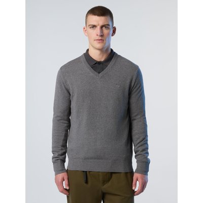 Pull col en V en coton et laine NORTH SAILS