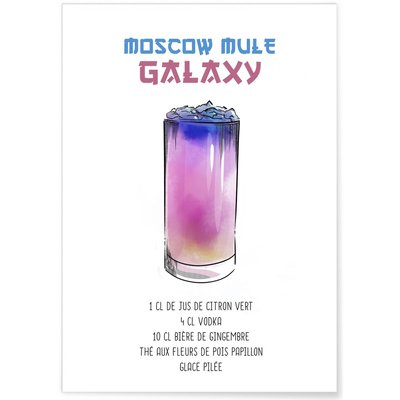 Affiche Cocktail Moscow Mule Galaxy L'AFFICHERIE