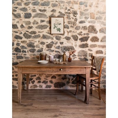 Table à manger de ferme en noyer Romy N°1373 - Bon état DEBONGOUT