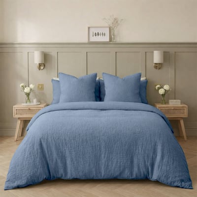Parure + taies 50x70 gaze de coton ALMA Made in Europe FEBRONIE