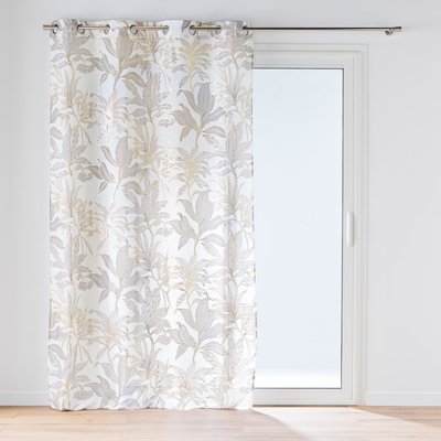 Voilage à œillets  métallisé VAYANA naturel DECORATIE