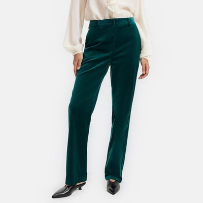 Pantalon droit, en velours lisse LA REDOUTE COLLECTIONS