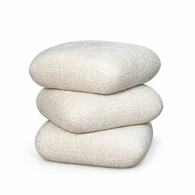 Pouf pivotant en tissu - aspect coussins empilés IENA PIER IMPORT