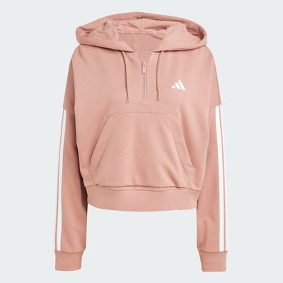 Sweat-shirt à capuche zip 1/4 french terry 3 bandes Essentials ADIDAS SPORTSWEAR