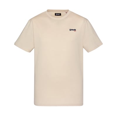 T-shirt brodé gris chiné SCHOTT
