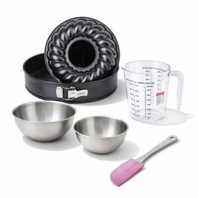 Set de 5 ustensiles de pâtisserie moule à gâteaux bol à mixer ZENKER