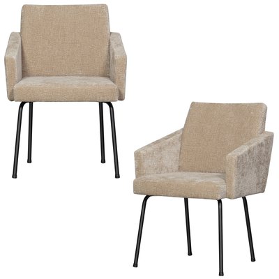 Lot de 2 chaises de table en chenille MOUNT WOOOD