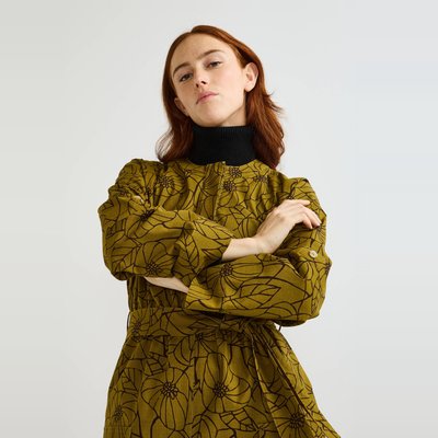 Robe cintrée imprimée en coton BIO MONOPRIX