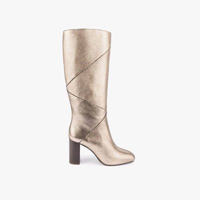 Botte cuir métallisé PAULA MAISON TOUFET