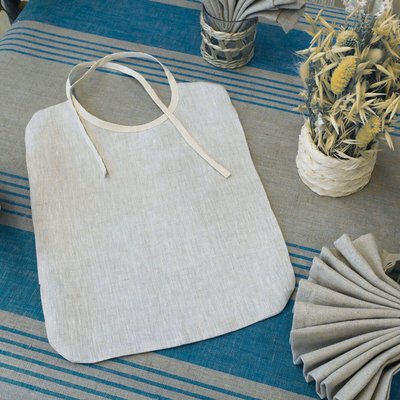 Bavoir adulte 100% lin naturel ALLURE LINANDELLE
