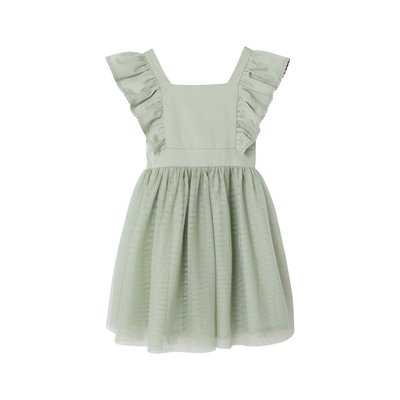 Robe de cérémonie à volants en gaze de coton et tulle VERTBAUDET