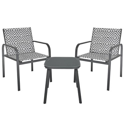 Salon de jardin en aluminium et texaline 2 places MEXICO THE HOME DECO FACTORY