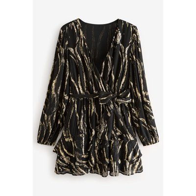 Robe portefeuille courte à volants NEXT