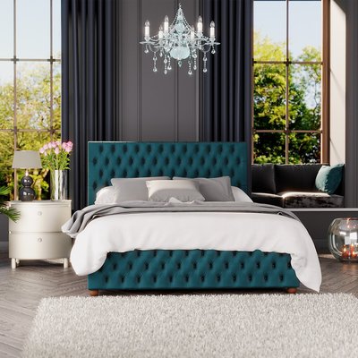 Seren Velvet Luxury Chesterfield Ottoman Storage Bed LAURENCE LLEWELYN-BOWEN