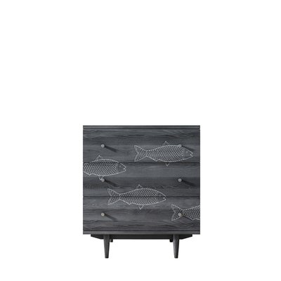Комод 3 ящика с рыбами из ясеня SO'HOME