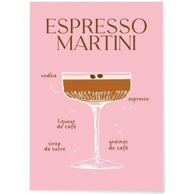 Affiche Cocktail Espresso Martini 2 L'AFFICHERIE