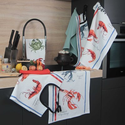 Set de 3 torchons fruits de mer SUD ETOFFE