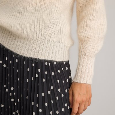 Свитер из смесового мохера с круглым вырезом LA REDOUTE COLLECTIONS