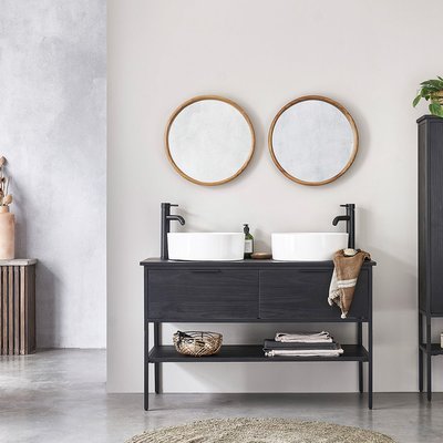 Meuble de salle de bain en bois recyclé et métal 120 cm  NEVEN BERAH GETAH
