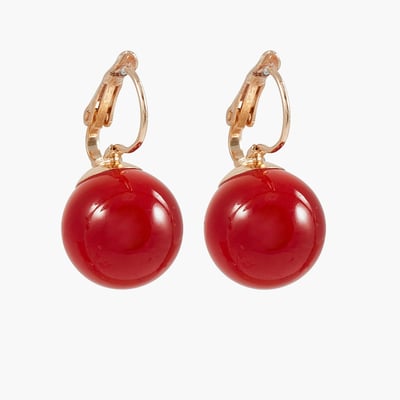 Boucles d'oreilles dormeuses rouges BALABOOSTE