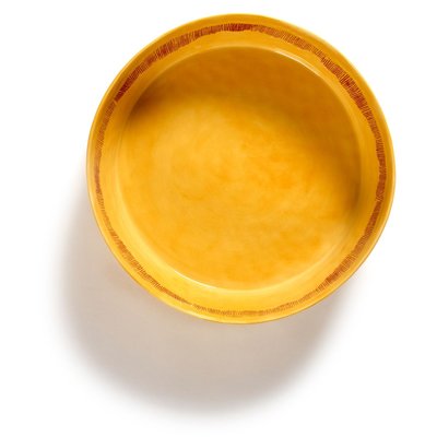 Saladier Feast Par Ottolenghi Tourbillons Grès Jaune/rouge Ø27,5 Cm SERAX