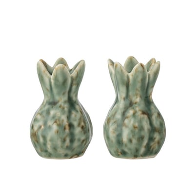 Salière poivrière décorative grès  CYRILL set de 2 BLOOMINGVILLE