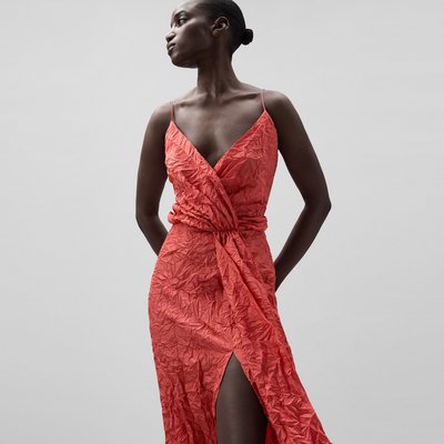 Robe à bretelles asymétrique ADOLFO DOMINGUEZ