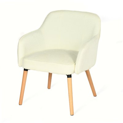 Fauteuil relax en Chenille et bois de hêtre style scandinave, MARRIAM MEUBLES COSY