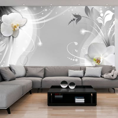 Papier peint intissé panoramique Fleurs Charming orchid EDEN