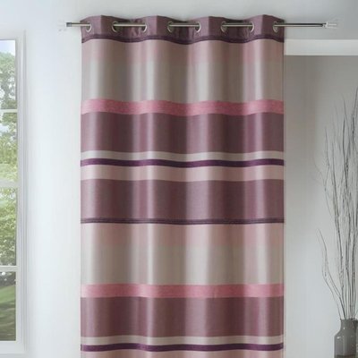 Rideau en jacquard à rayures horizontales design HOME MAISON
