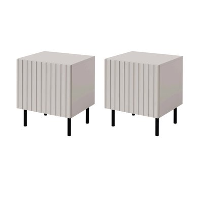 Timote - lot de 2 tables de chevet - écru - 54 cm LISA DESIGN
