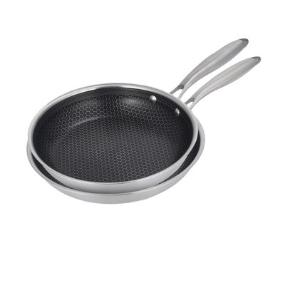 Set de 2 poêles 24/28cm triplex - "BlackSteel" LAGUIOLE CUISSON