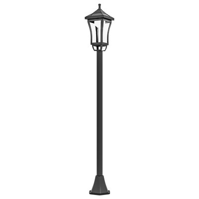 Lampadaire solaire LED extérieur sur pied H. 127 cm noir OUTSUNNY
