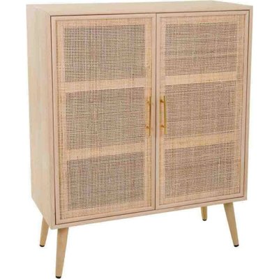 Buffet en bois naturel et cannage esprit scandinave RECOLLECTION