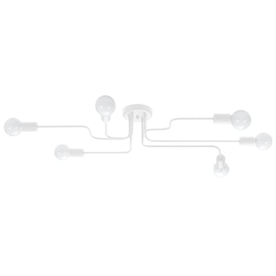 Lustre Acier Blanc E27 6 Vector EDEN