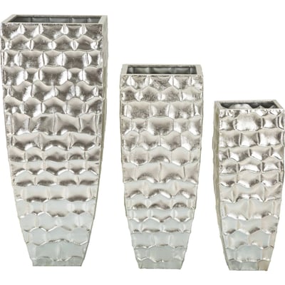 Vase en fer relief irrégulier lot de 3 GLAM RECOLLECTION
