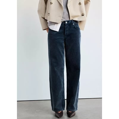 Jean en velours côtelé wide-leg MANGO
